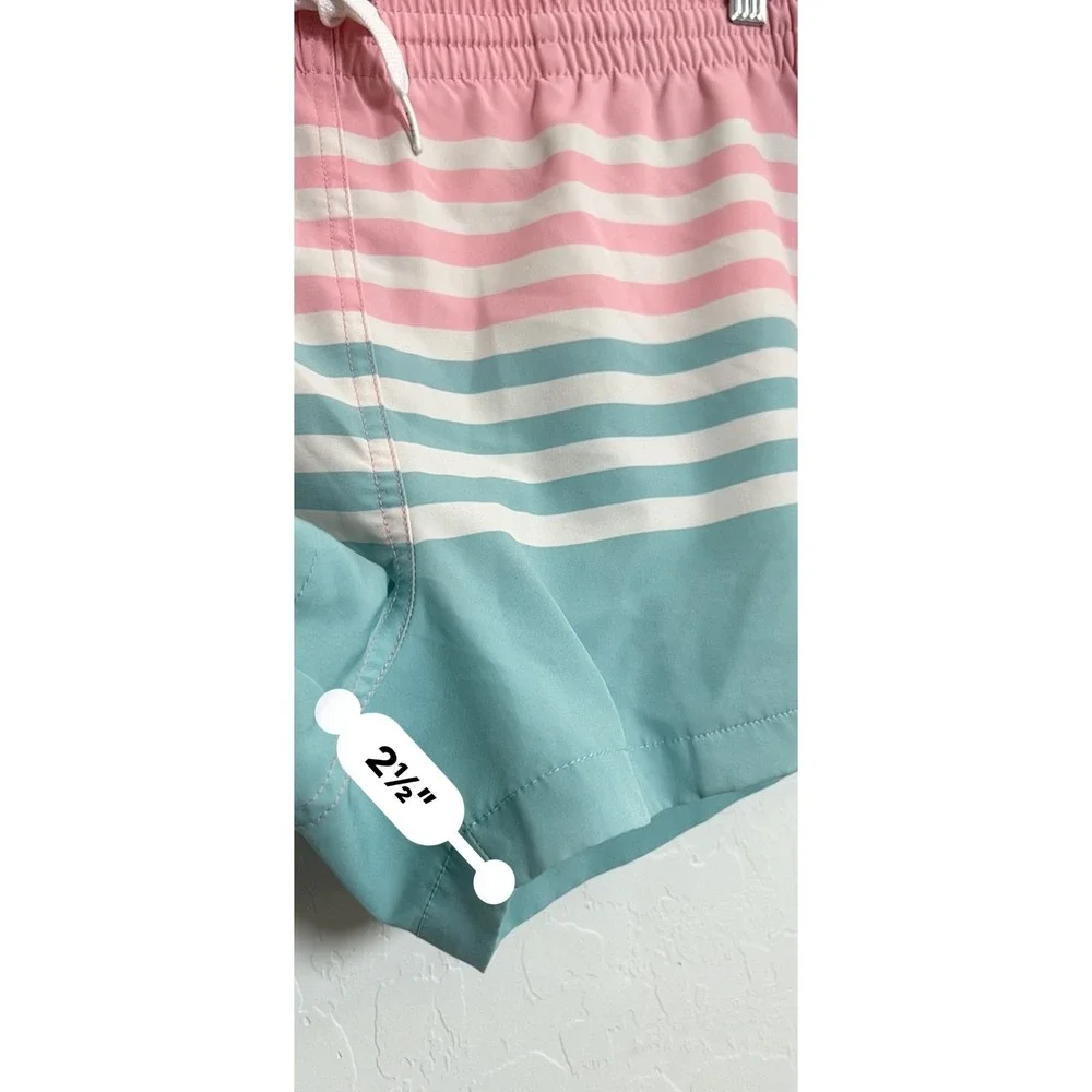 Chubbies Men's Swim Trunks Small w/ Liner M Pink Stripes hoochie daddy shorts